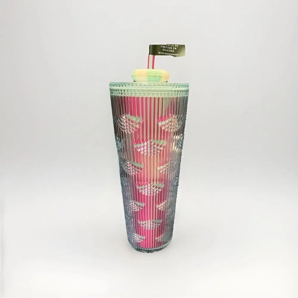 NWT Starbucks Shell Color Shifting Blue Pool Floaty Straw Topper Charm Tumbler